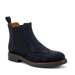 BEATLES IN PELLE SCAMOSCIATA CON FINISH OMBREGGIATO BLU